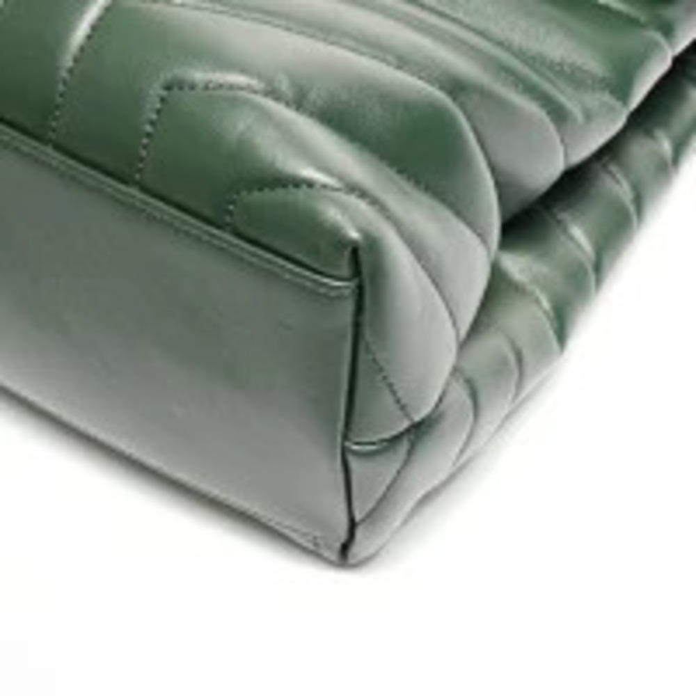 Yves Saint Laurent Monogram Matelasse Chevron Loulou Leather Shoulder Bag Green - Picture 5 of 13